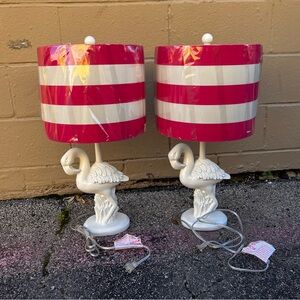SET OF 2- Flamingo Lamps